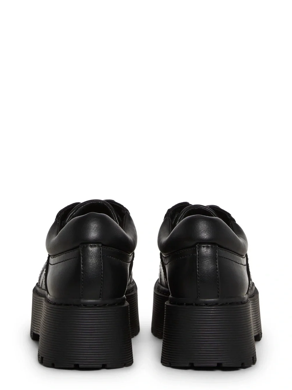Dolls Kill Black Chunky Platform Lace-Up Shoes-SPICY REMARKS OXFORD